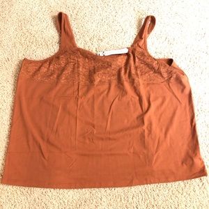 NEW Rust Lace Camisole top size 4X